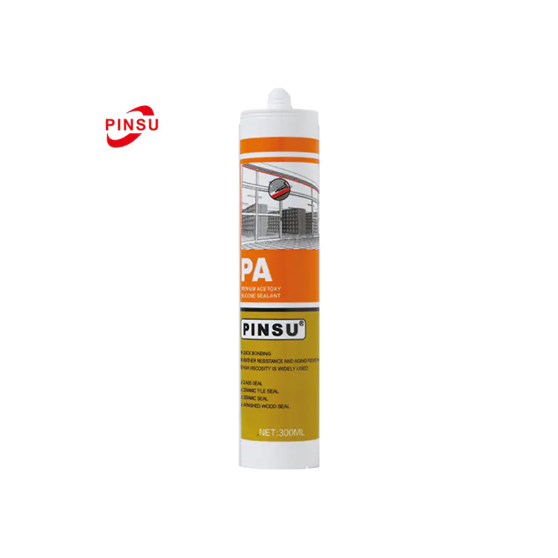 PINSU-PA Fast Cure Waterproof at Mold Resistant Acetic Silicone Sealant para sa Banyo at Kusina