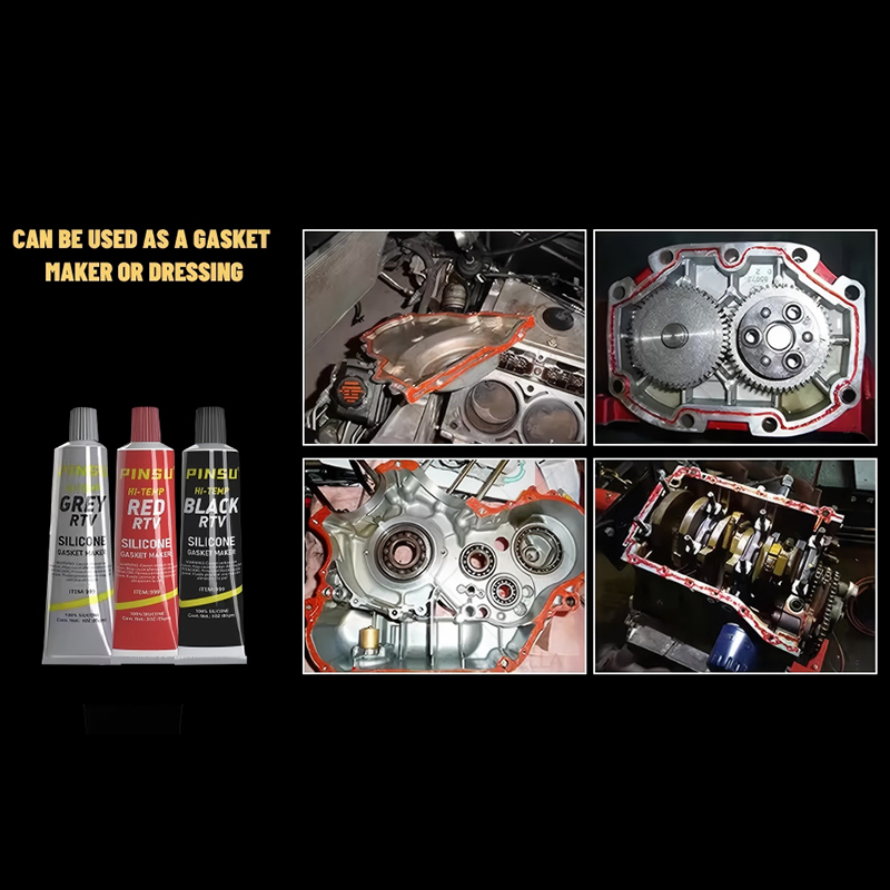 PINSU - Pula/Itim/Grey RTV na Silicone Gasket Seal na Lumalaban sa Mataas na Temperatura - Automotive/Industrial Grade Waterproof Sealant PINSU - Pula/Itim/Grey RTV na Silicone Gasket Seal na Lumalaban sa Mataas na Temperatura - Automotive/Industrial Grade Waterproof Sealant