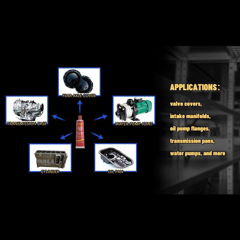 PINSU - Pula/Itim/Grey RTV na Silicone Gasket Seal na Lumalaban sa Mataas na Temperatura - Automotive/Industrial Grade Waterproof Sealant PINSU - Pula/Itim/Grey RTV na Silicone Gasket Seal na Lumalaban sa Mataas na Temperatura - Automotive/Industrial Grade Waterproof Sealant